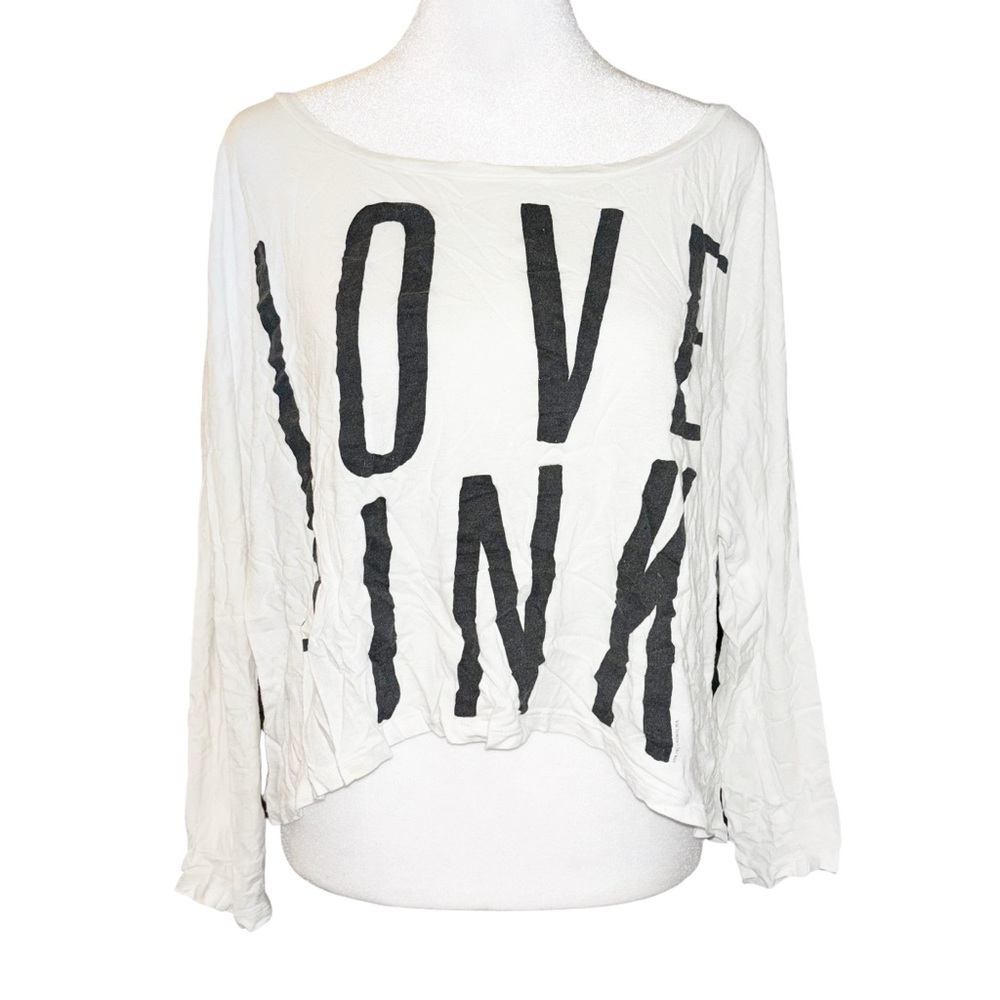 VS PINK 3/4 sleeve crop top